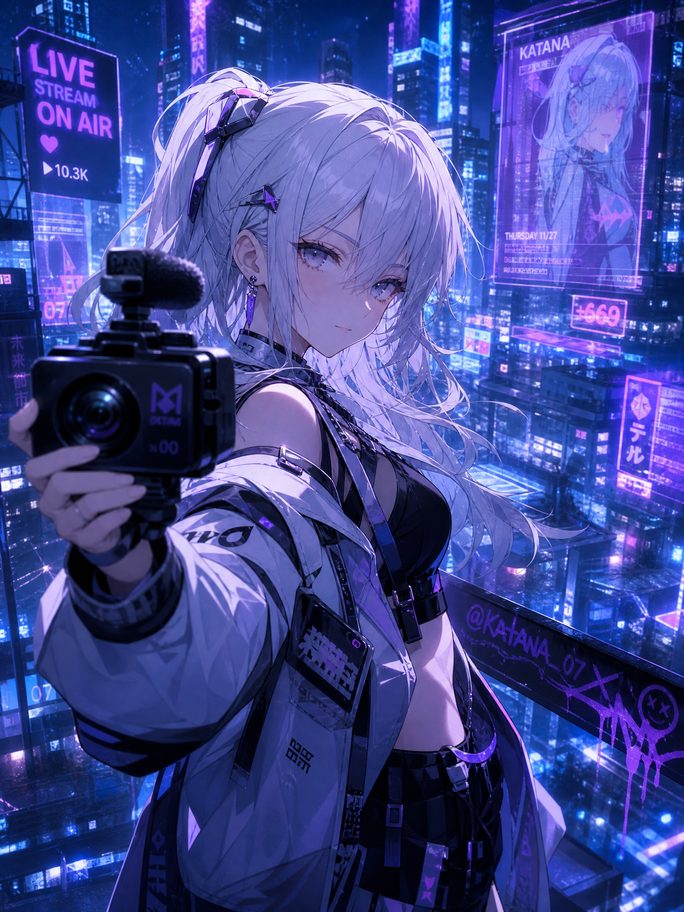 母狗官网动漫直播-银发少女创作直播间